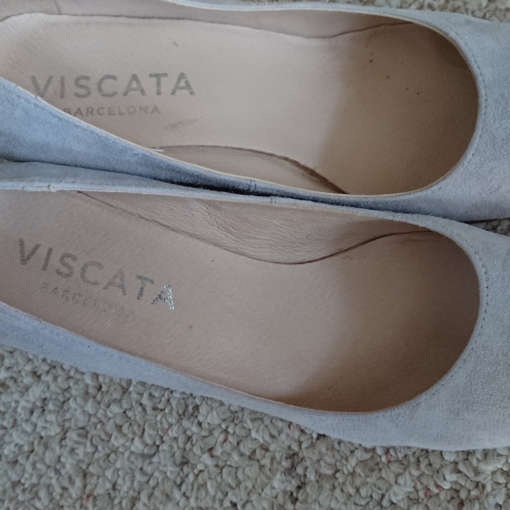 Viscata Verona Suede Wedges in Light Gray size US 10 - Picture 9 of 16